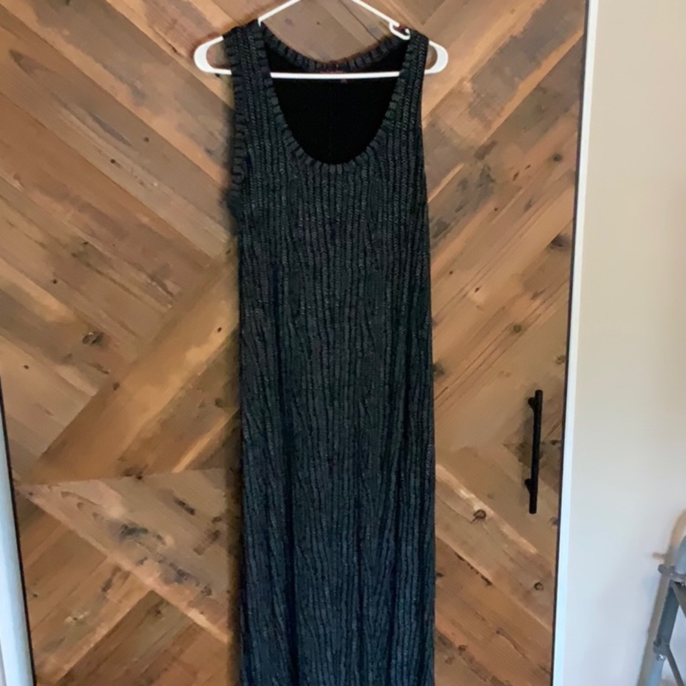Black and gray maxi dress